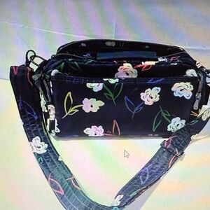 Lug Flare 2 Floral Black Crossbody Bag.